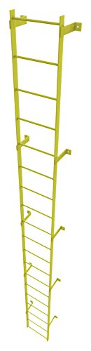 Safety Yellow 8-Rung Fixed Steel Ladder V869848