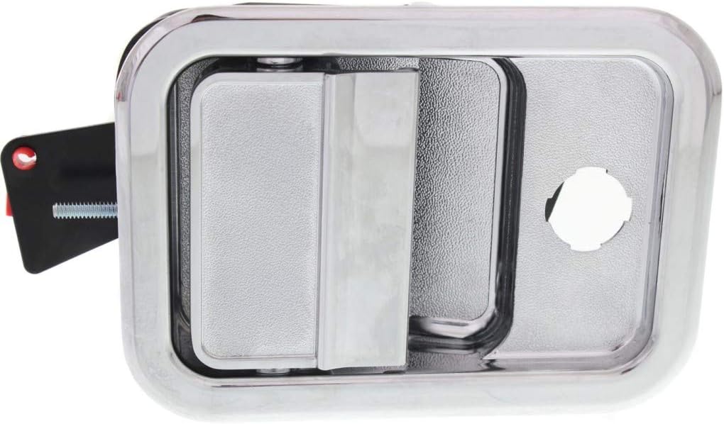 Chrome Exterior Door Handle Front Passenger Side with Key Hole V7147