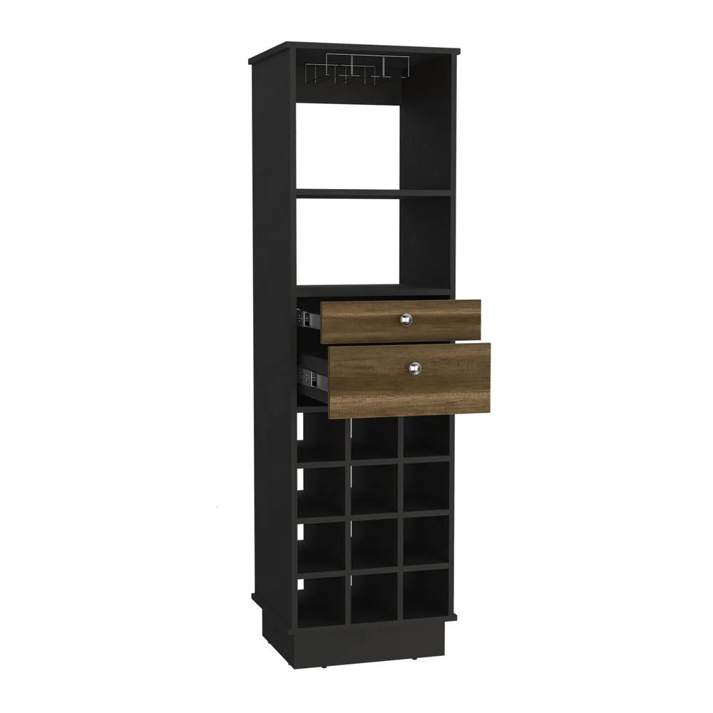 Black & Walnut Bar Cabinet N991