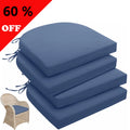 Waterproof Outdoor Seat Cushions Set of 4 Navy Blue R81428
