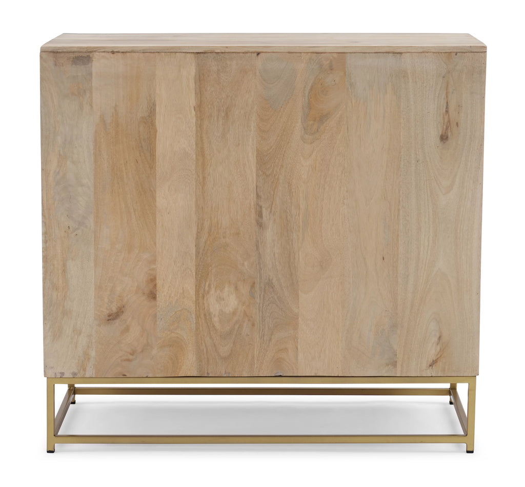 Rattan Sliding Doors Cabinet with Shelves G9724