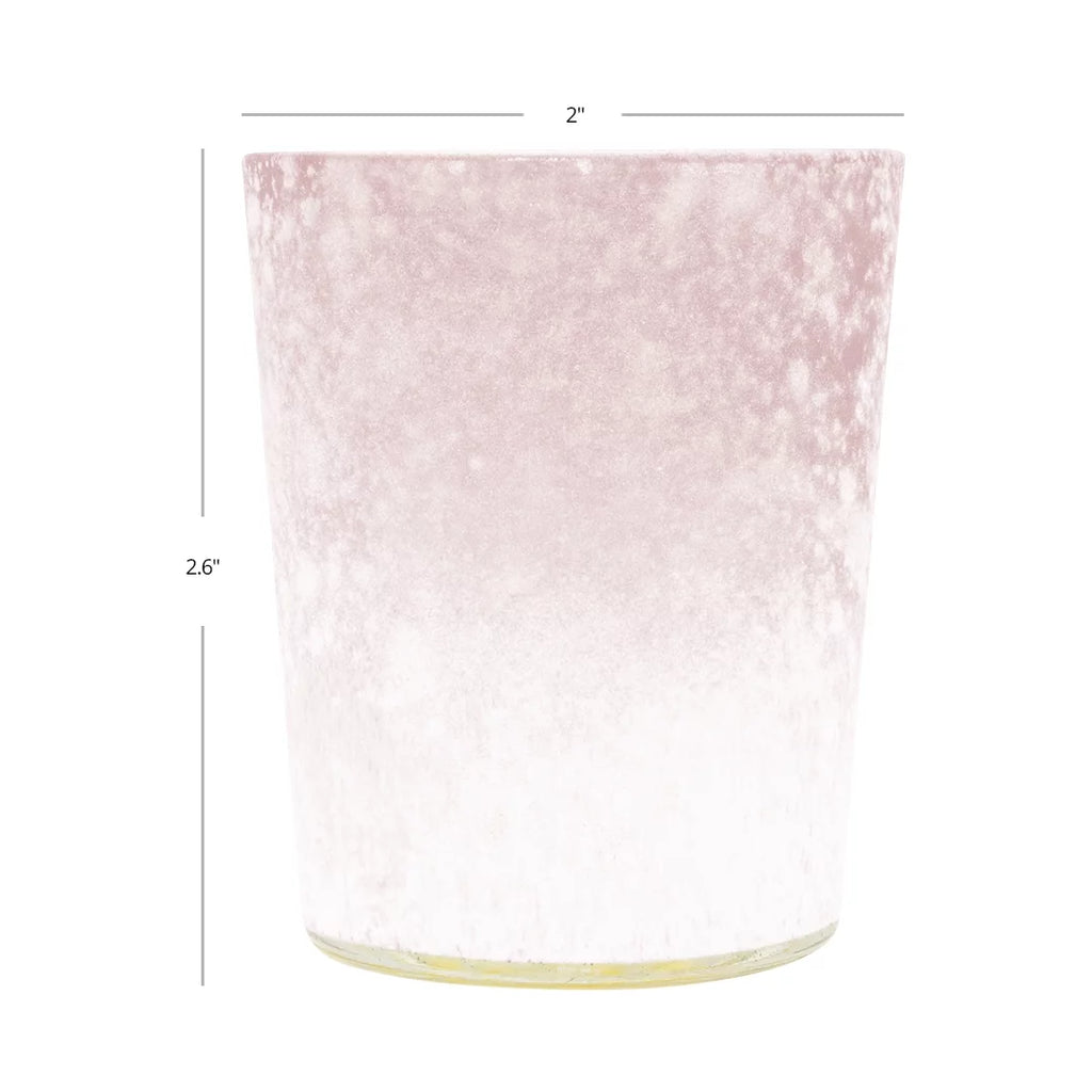 Pink Frosted Ombre Mercury Glass Votive Candle Holders Set of 12 W8685