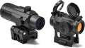 Black and Khaki 2 MOA 20mm Lens Tactical Red Dot Sight Scope 3X Magnifier Combo with 1 Inch Riser Mount A6910