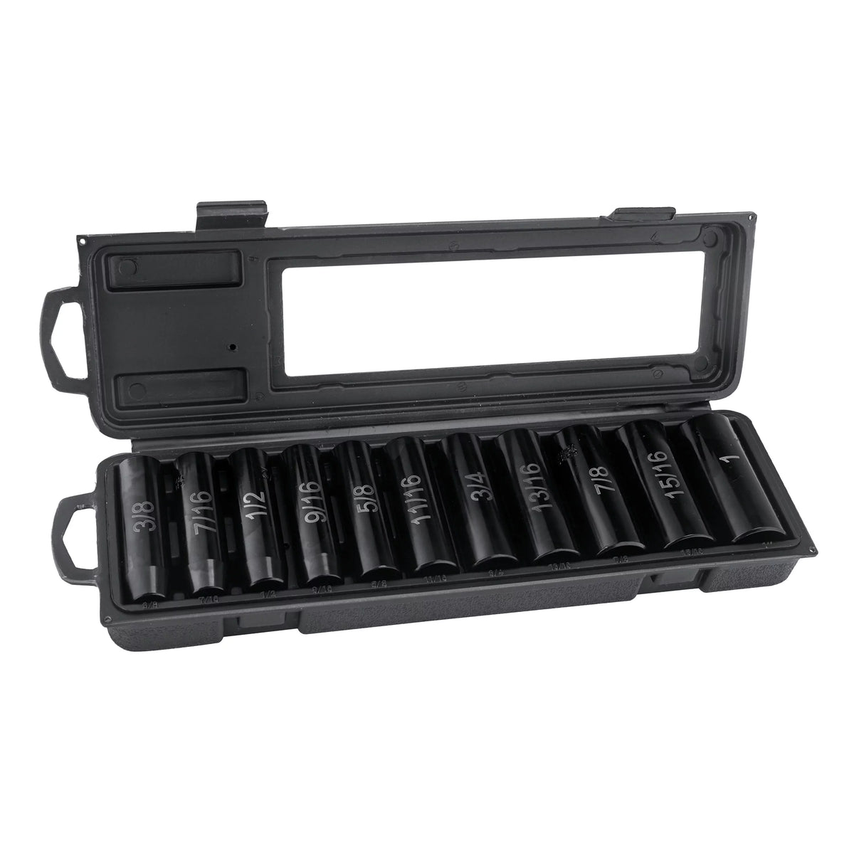 11-Piece 1/2 Drive 6-Point Deep Impact SAE Socket Set E149