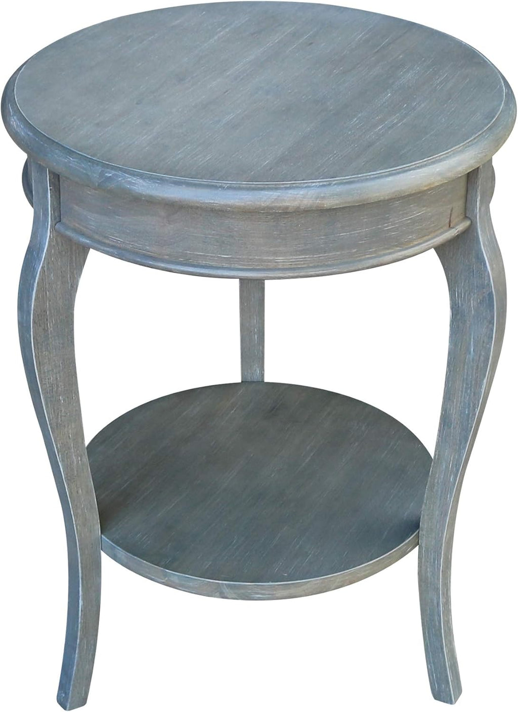 White Round End Table T724047