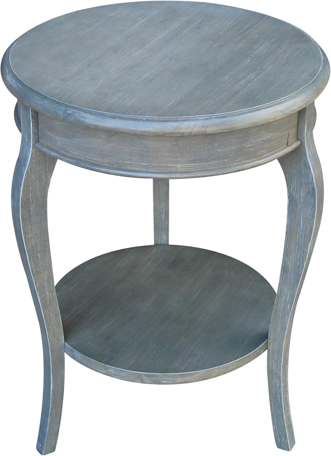 White Round End Table T724047