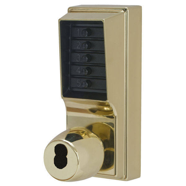 Satin Chrome 5-Button Combination Cipher Lock X549195