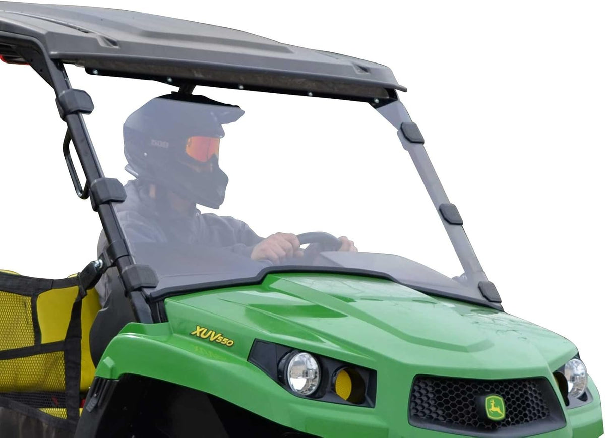 Full Front Windshield for John Deere Gator XUV 550 / 560 / 560E / 590E / 590i / 590M, 1/4 Polycarbonate, Scratch-Resistant O72569