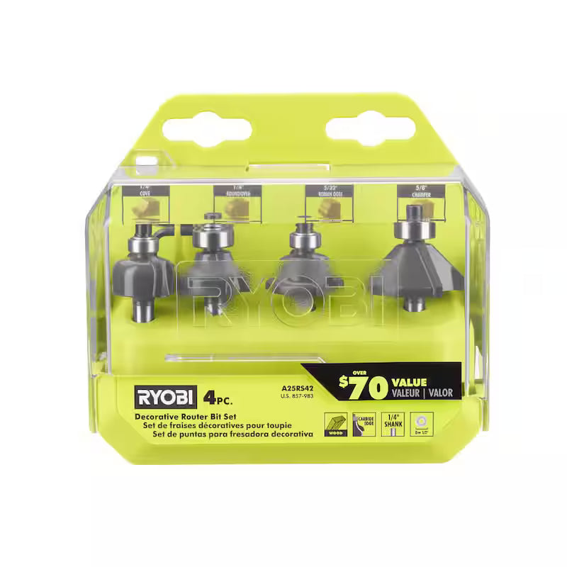 Router Bit Set 4-Piece O684633