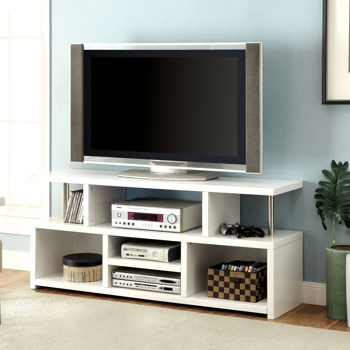 White TV Console W15250