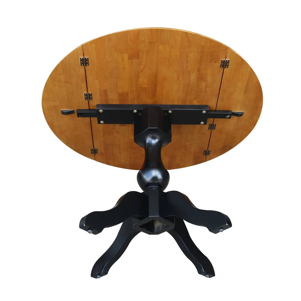 Round Dual Drop Leaf Pedestal Table I368