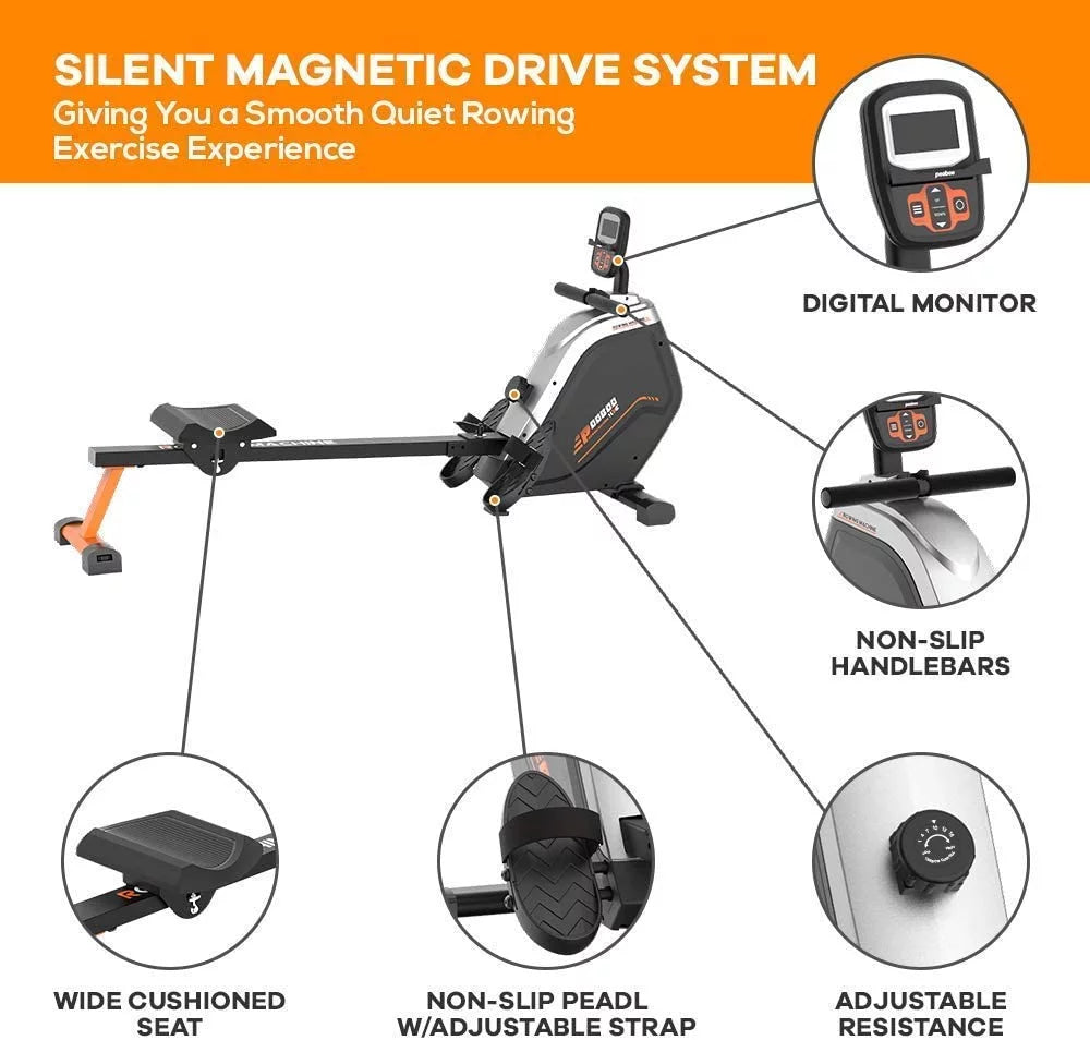 Foldable Magnetic Rowing Machine with 16 Level Resistance G738