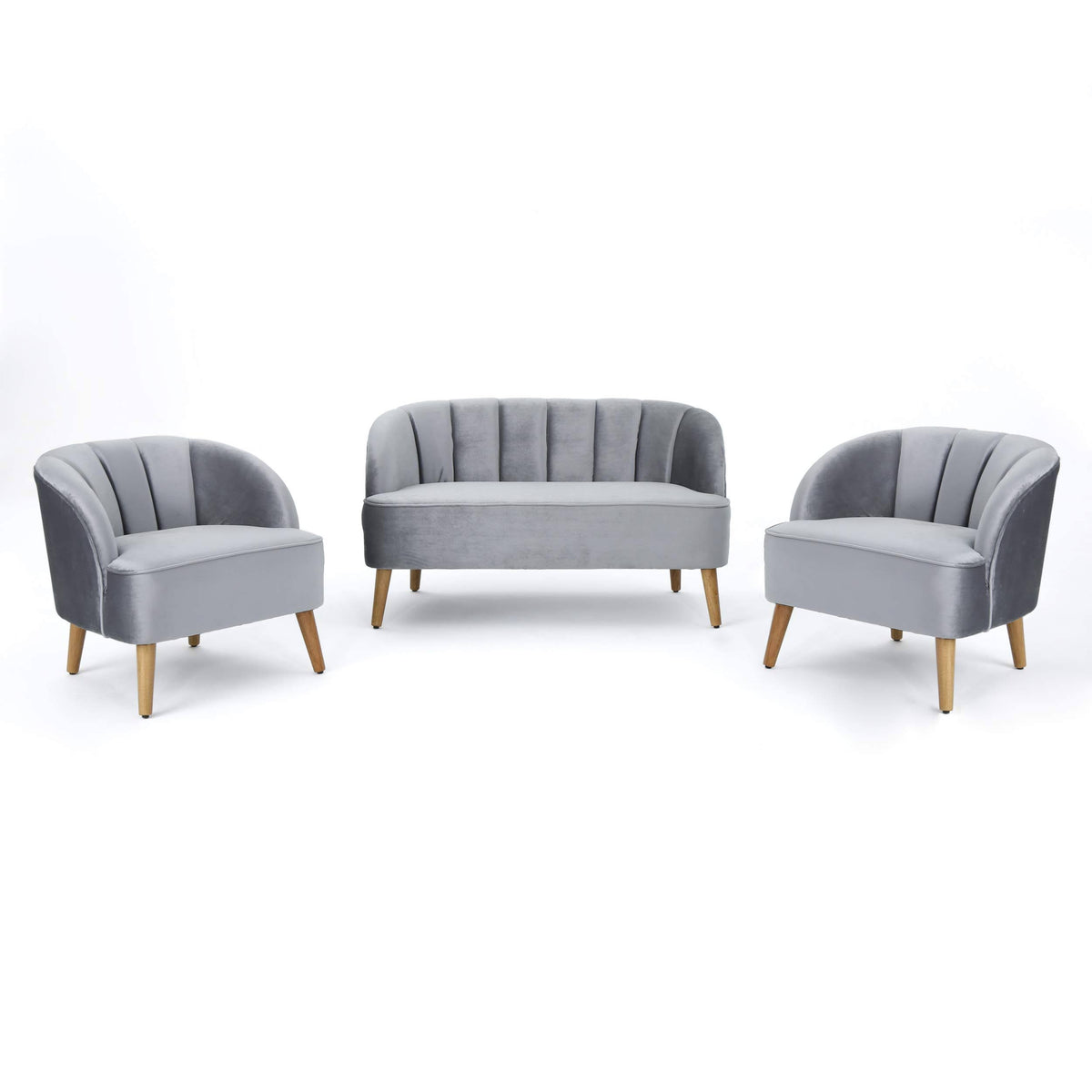 3 Piece Velvet Chat Set E5372