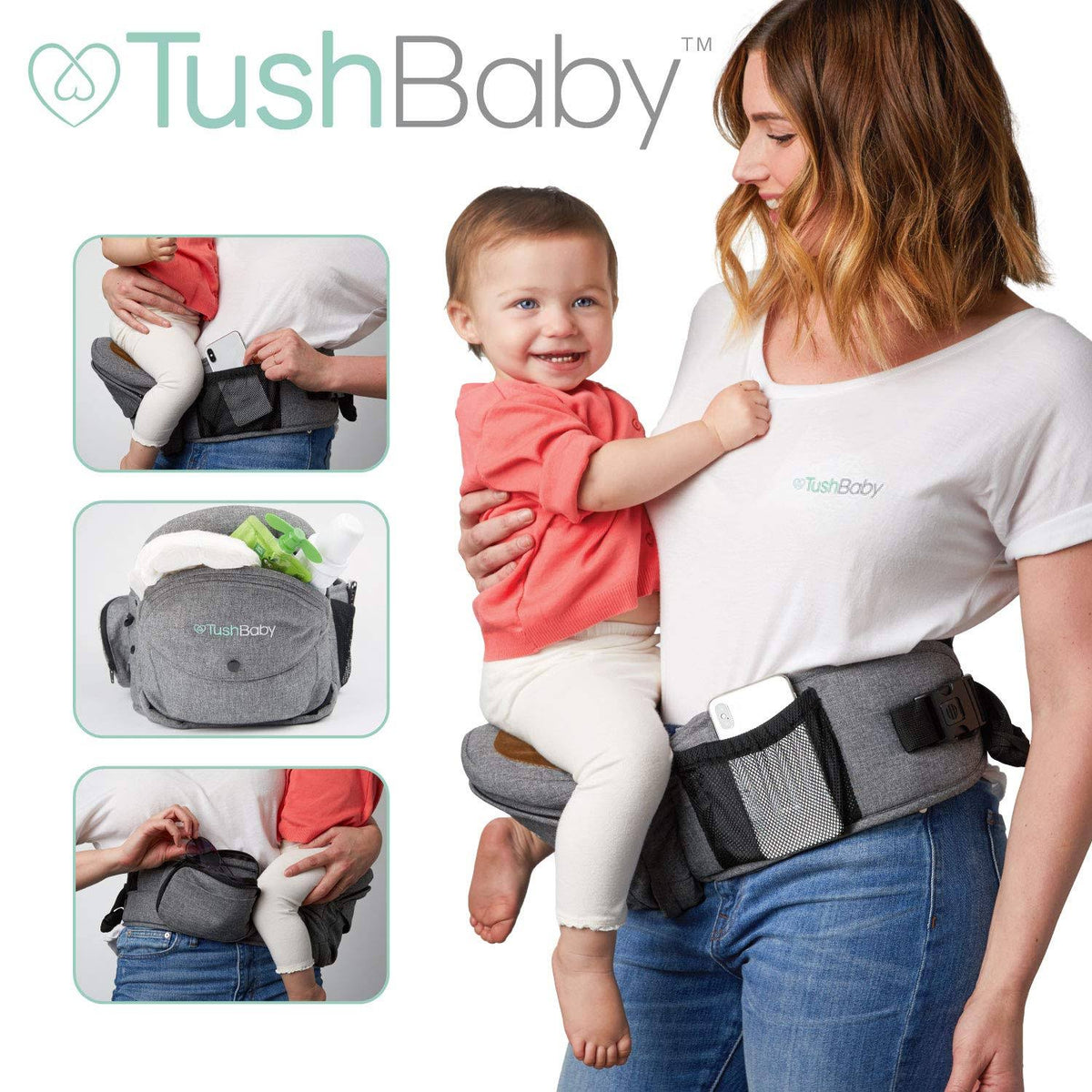 Grey Hip Seat Baby Carrier N18105