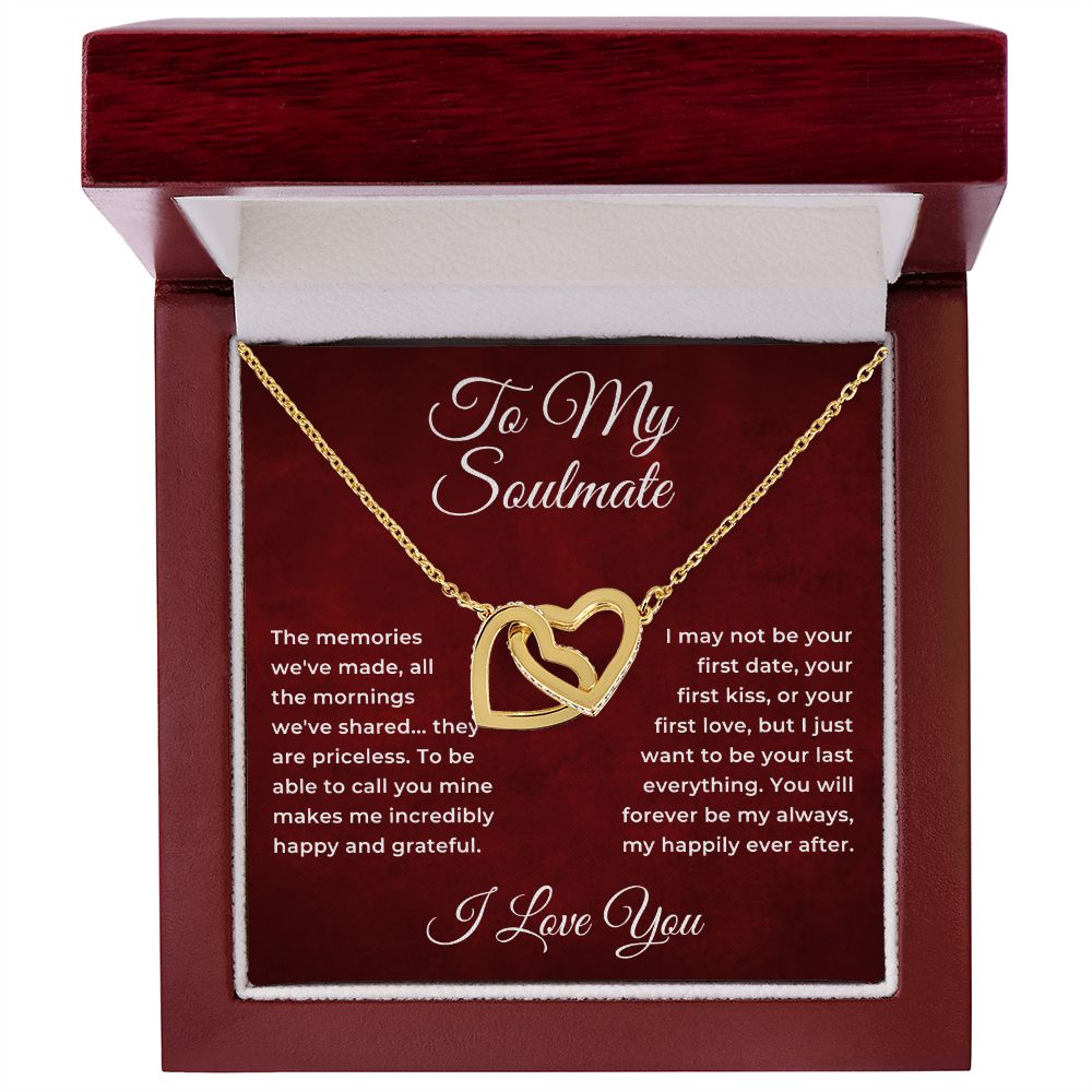 Interlocking Hearts Pendant Necklace S652