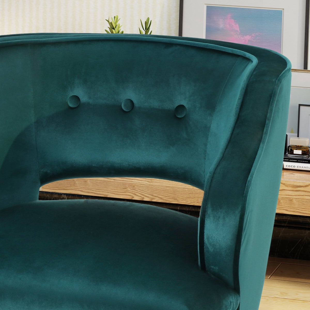 Emerald Velvet Accent Chair S1497