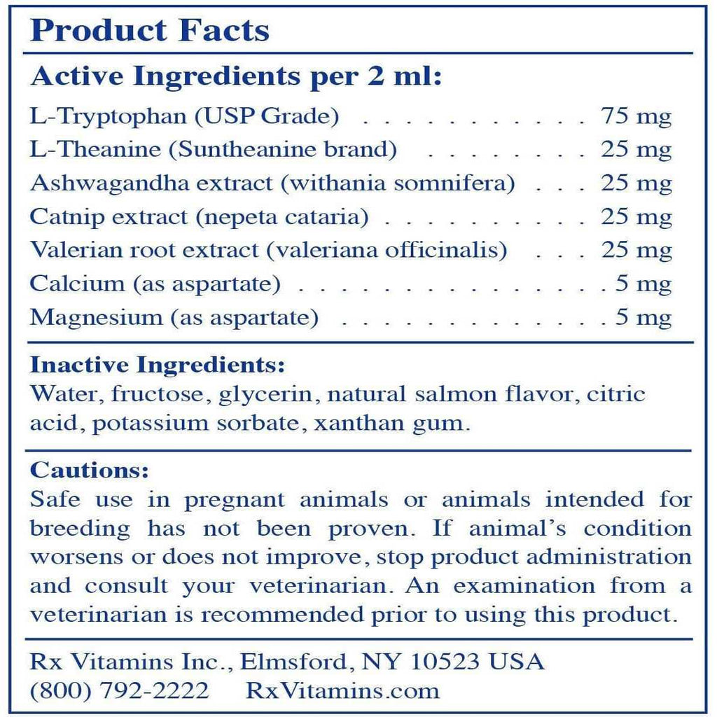 NutriCalm Liquid 4oz Pet Supplies R8113